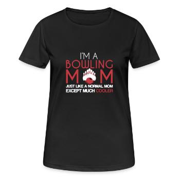 Cooler Bowling Mom - Women's Breathable T-Shirt - black - Front - AI Model Female 172 light (172cm)