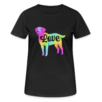 Retriever de la baie de Chesapeake - T-shirt respirant Femme - noir - Devant - AI Model Female 172 light (172cm)