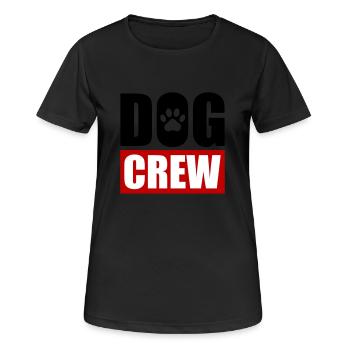 Équipage canin - T-shirt respirant Femme - noir - Devant - AI Model Female 172 light (172cm)