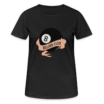 Billard Club - Frauen T-Shirt atmungsaktiv - Schwarz - Vorne - AI Model Female 172 light (172cm)
