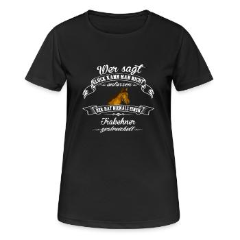 Trakehner chance - T-shirt respirant Femme - noir - Devant - AI Model Female 172 light (172cm)