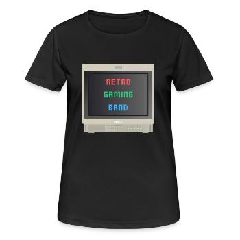 PVM Lover - Retrogaming-Band - Frauen T-Shirt atmungsaktiv - Schwarz - Vorne - AI Model Female 172 light (172cm)