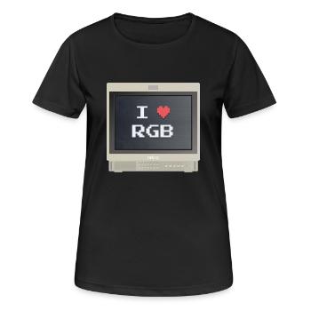 PVM Lover - RGB-Lüfter - Frauen T-Shirt atmungsaktiv - Schwarz - Vorne - AI Model Female 172 light (172cm)
