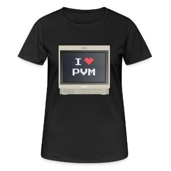 PVM Lover - Ich liebe mein PVM - Frauen T-Shirt atmungsaktiv - Schwarz - Vorne - AI Model Female 172 light (172cm)