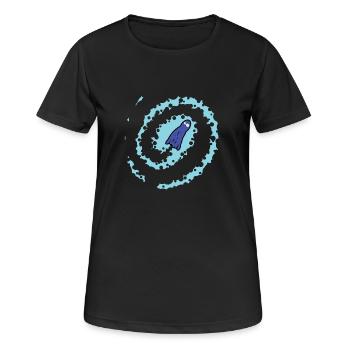 calmar - T-shirt respirant Femme - noir - Devant - AI Model Female 172 light (172cm)
