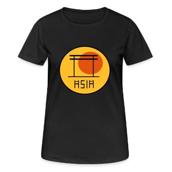 ASIE - T-shirt respirant Femme - noir - Devant - AI Model Female 172 light (172cm)