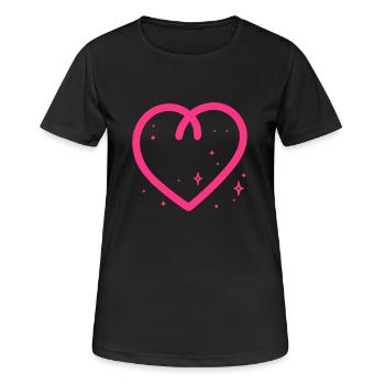 Glitter Heart - Women's Breathable T-Shirt - black - Front - AI Model Female 172 light (172cm)