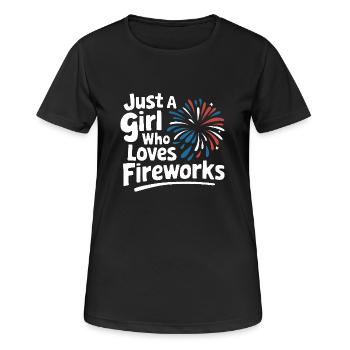 Pyrotechnics Fireworks Pyrotechnics - Women's Breathable T-Shirt - black - Front - AI Model Female 172 light (172cm)