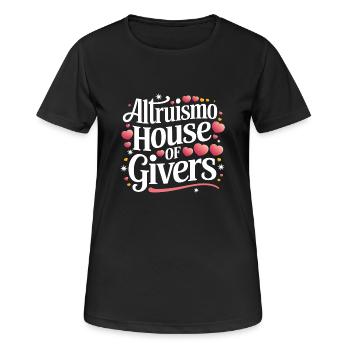 Altruisme Don désintéressé Donner d’école - T-shirt respirant Femme - noir - Devant - AI Model Female 172 light (172cm)