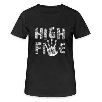 Tape m’en cinq - T-shirt respirant Femme - noir - Devant - AI Model Female 172 light (172cm)