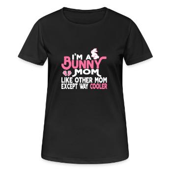 Bunny Mom Is Cooler - Women's Breathable T-Shirt - black - Front - AI Model Female 172 light (172cm)