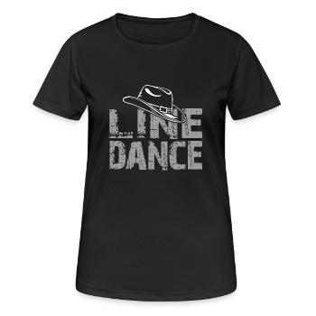Danse en ligne Danse en ligne Danse en ligne Danse - T-shirt respirant Femme - noir - Devant - AI Model Female 172 light (172cm)