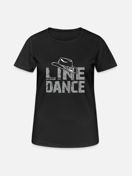 Line Dance Zeit Line Dancing Tanzen - Frauen T-Shirt atmungsaktiv - Schwarz