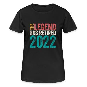 The legend is retired, retired - Women's Breathable T-Shirt - black - Front - AI Model Female 172 light (172cm)