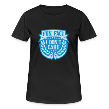 Je me fiche des faits - T-shirt respirant Femme - noir - Devant - AI Model Female 172 light (172cm)