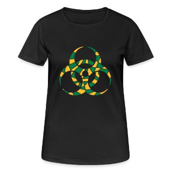 Symbole Biohazard Fissures Design - T-shirt respirant Femme - noir - Devant - AI Model Female 172 light (172cm)