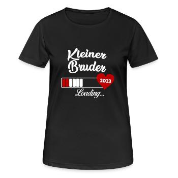 Kleiner Bruder Loading 2023 - Frauen T-Shirt atmungsaktiv - Schwarz - Vorne - AI Model Female 172 light (172cm)