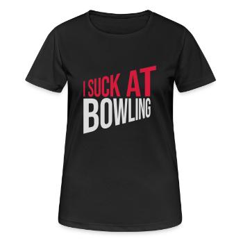 Je suis nul au bowling - T-shirt respirant Femme - noir - Devant - AI Model Female 172 light (172cm)