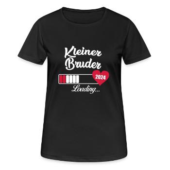 kleiner bruder loading 2024 - Frauen T-Shirt atmungsaktiv - Schwarz - Vorne - AI Model Female 172 light (172cm)