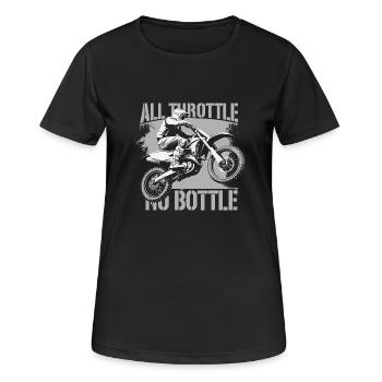 Motocross – Nur Vollgas zählt - Frauen T-Shirt atmungsaktiv - Schwarz - Vorne - AI Model Female 172 light (172cm)