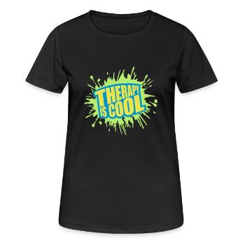 therapy is cool Quote - Women's Breathable T-Shirt - black - Front - AI Model Female 172 light (172cm)