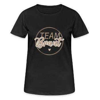 Team Braut im Kreis - Frauen T-Shirt atmungsaktiv - Schwarz - Vorne - AI Model Female 172 light (172cm)