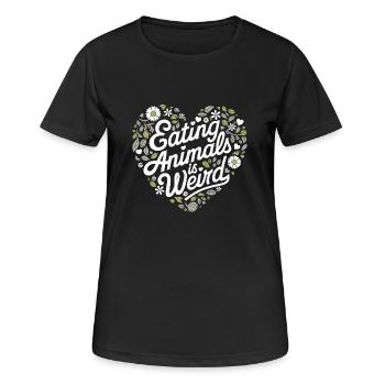 Végétarien Végétalien Végétarien Végétarien - T-shirt respirant Femme - noir - Devant - AI Model Female 172 light (172cm)