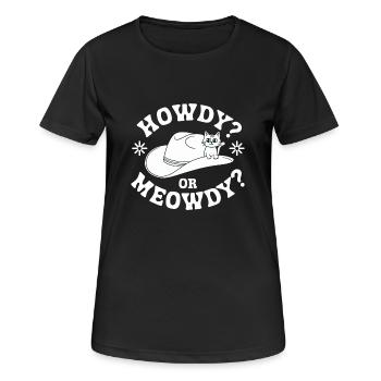 Hallo oder Mauzi? - Frauen T-Shirt atmungsaktiv - Schwarz - Vorne - AI Model Female 172 light (172cm)