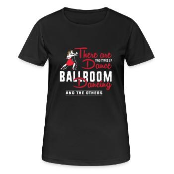 Walzer Paartanz - Frauen T-Shirt atmungsaktiv - Schwarz - Vorne - AI Model Female 172 light (172cm)