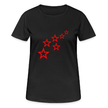 sterne - Frauen T-Shirt atmungsaktiv - Schwarz - Vorne - AI Model Female 172 light (172cm)