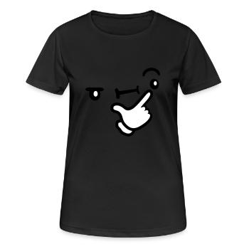 Le visage réfléchi - T-shirt respirant Femme - noir - Devant - AI Model Female 172 light (172cm)