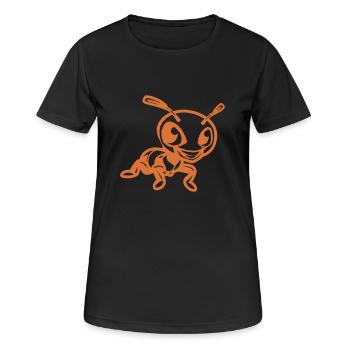 ameise comic - Frauen T-Shirt atmungsaktiv - Schwarz - Vorne - AI Model Female 172 light (172cm)