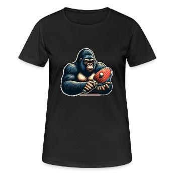 Ping-pong - T-shirt respirant Femme - noir - Devant - AI Model Female 172 light (172cm)