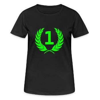 Sieger - Gewinner - Frauen T-Shirt atmungsaktiv - Schwarz - Vorne - AI Model Female 172 light (172cm)