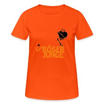 méchant jeune - T-shirt respirant Femme - orange néon - Devant - AI Model Female 172 dark (172cm)