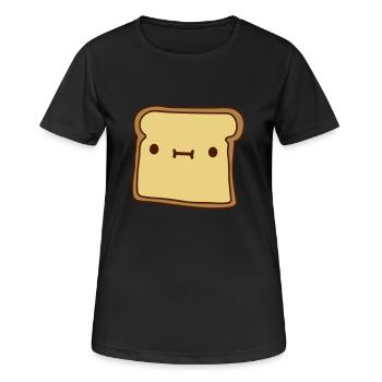 pain pain pain tranche - T-shirt respirant Femme - noir - Devant - AI Model Female 172 light (172cm)