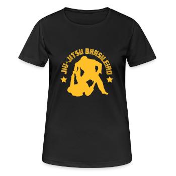 Brazilian Jiu-Jitsu Vintage - Frauen T-Shirt atmungsaktiv - Schwarz - Vorne - AI Model Female 172 light (172cm)