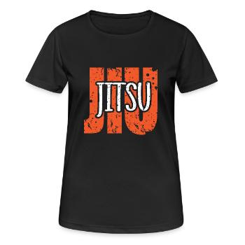 Jiu Jitsu Selbstverteidigung - Frauen T-Shirt atmungsaktiv - Schwarz - Vorne - AI Model Female 172 light (172cm)