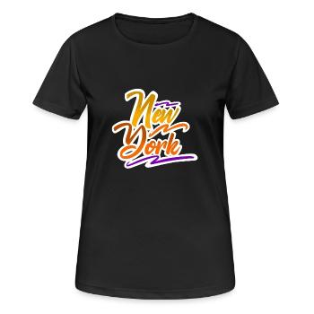 New York - T-shirt respirant Femme - noir - Devant - AI Model Female 172 light (172cm)
