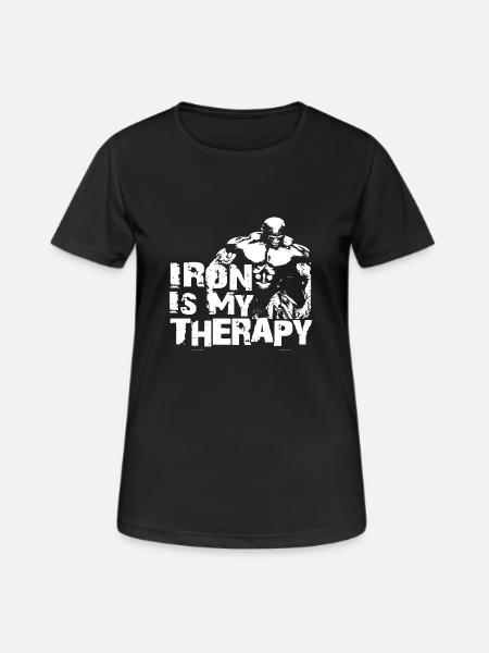 Iron is my therapy - Women's Breathable T-Shirt - black