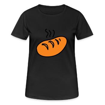 Brot - Frauen T-Shirt atmungsaktiv - Schwarz - Vorne - AI Model Female 172 light (172cm)