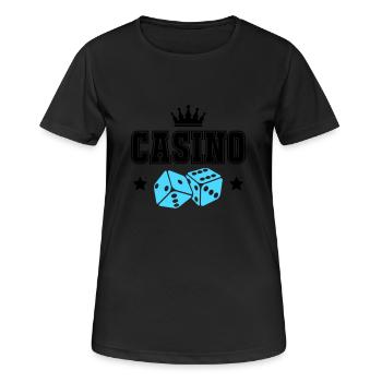 casino - Frauen T-Shirt atmungsaktiv - Schwarz - Vorne - AI Model Female 172 light (172cm)