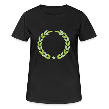 Couronne de laurier - T-shirt respirant Femme - noir - Devant - AI Model Female 172 light (172cm)