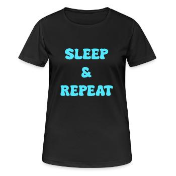 sleep and repeat - Women's Breathable T-Shirt - black - Front - AI Model Female 172 light (172cm)
