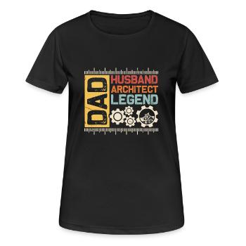 Architekt - Frauen T-Shirt atmungsaktiv - Schwarz - Vorne - AI Model Female 172 light (172cm)
