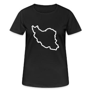 Iran Outline - Women's Breathable T-Shirt - black - Front - AI Model Female 172 light (172cm)