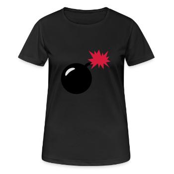 Bombe - Frauen T-Shirt atmungsaktiv - Schwarz - Vorne - AI Model Female 172 light (172cm)