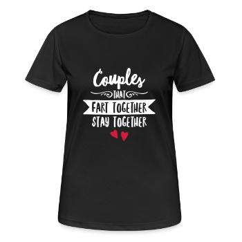 Couples That Fart Together Stay Together - Women's Breathable T-Shirt - black - Front - AI Model Female 172 light (172cm)