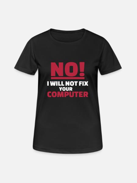 Computer - Frauen T-Shirt atmungsaktiv - Schwarz