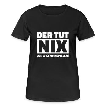 Der tut nix - Frauen T-Shirt atmungsaktiv - Schwarz - Vorne - AI Model Female 172 light (172cm)